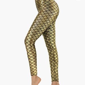 Gold Mermaid Leggings sz L